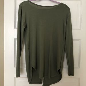 Army green long sleeve aerie shirt